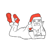 Christmas Santa Sticker by MALT Studio
