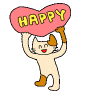 Happy Cat Sticker by Konomi Sakamoto