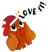Christmas Chicken Sticker by Chew's Egg