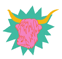 New Year Cow Sticker by Leonie Flower