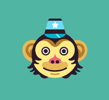 snackstudio animation loop motion monkey GIF