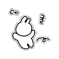 Rabbit Rolling Sticker