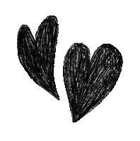 Black Heart Hearts Sticker by anja sturm
