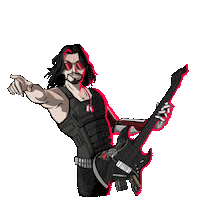 Keanu Reeves Johnny Sticker by Cyberpunk 2077