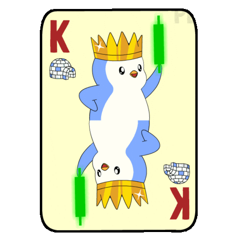 Penguin King Sticker by Pudgy Penguins