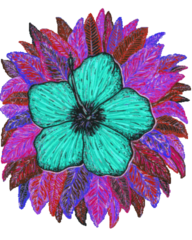 Illustration Flower Sticker