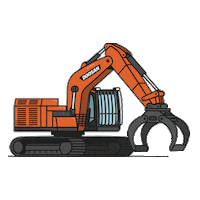 doosan_infracore construction bucket caterpillar excavator Sticker