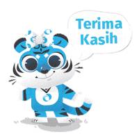 jtrustbank blue thank you thanks tiger Sticker