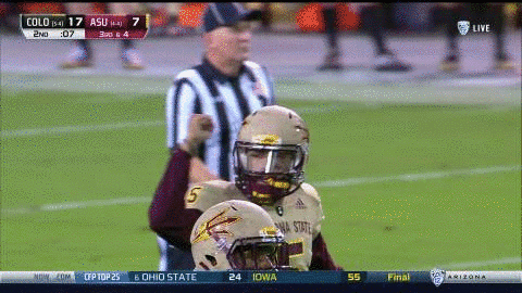 Asu Football Forks Up GIF by Sun Devils