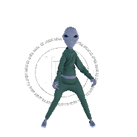 Hthealien Sticker by High Hemp Co.