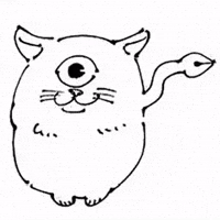 One Eyed Cat Creature GIF