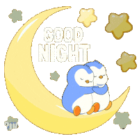Good Night Sleeping Sticker by Pudgy Penguins