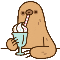 Shake Eating Sticker by Pusheen