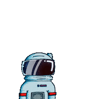 astromoon_studios space 2d astronaut salute Sticker
