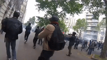 Paris Labour Reform Protest Shrouded in Tear Gas