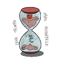 IlustraJhennyg transparente acontece ampulheta ilustrajhennyg Sticker