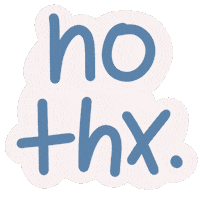 No Thank You Sticker by Demic