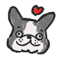 ewokakuhitoyu 犬 手書き ゆるい 顔 Sticker