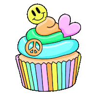rainbow cake Sticker by Jess Stempel