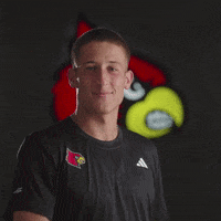 Tennis Jersey Pop GIF by Louisville Cardinals
