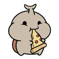 pizza hut eating Sticker by Aminal Stickers
