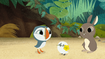 #puffin #rock #puffin #rock #oona #baba #may #horrified #faces GIF by Puffin Rock