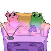 Relaxing Date Night Sticker by fwogs