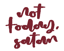 Lettering Satan Sticker
