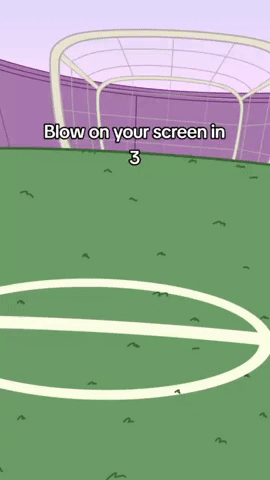 Blow on your screen