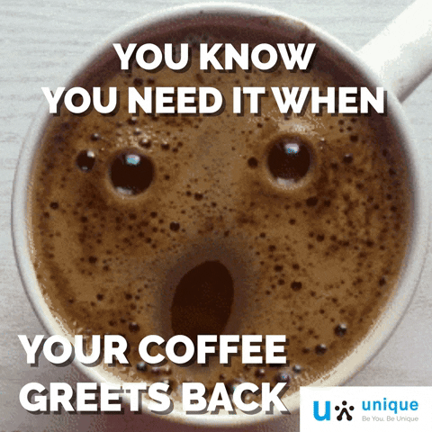 Good Morning Coffee GIF by UniqueBelgium