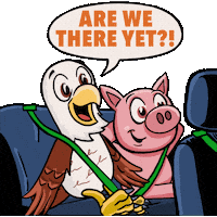 Excited Road Trip Sticker by VeeFriends