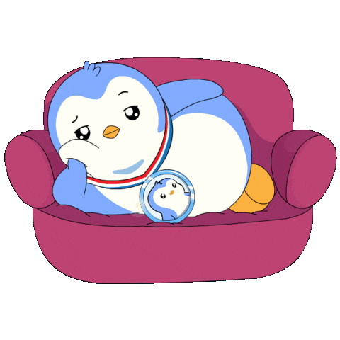 Bored Chill Sticker by Pudgy Penguins