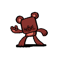 emmanuelpsh cartoon animated bear teddy Sticker