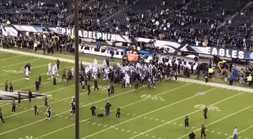 Cowboys and Eagles Scuffle During Pregame Warmup