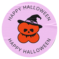 Halloween Pumpkin Sticker by thisandco