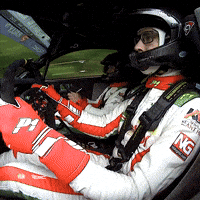 Spin Driving GIF by FIA European Rally Championship