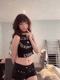Beautiful Girl Flirting GIF