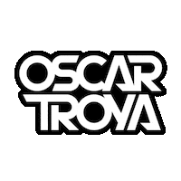 oscartroya logo dj black and white bounce Sticker