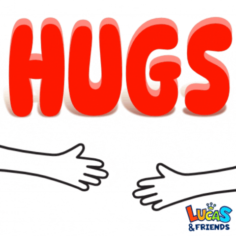 I Love You Hug GIF by Lucas and Friends by RV AppStudios