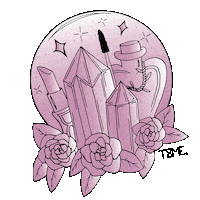 timelosangeles pink makeup magic crystal Sticker