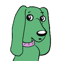 sannannas dog green eyes Sticker