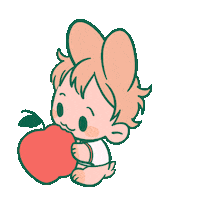 Bunny Eating Sticker by dantlow