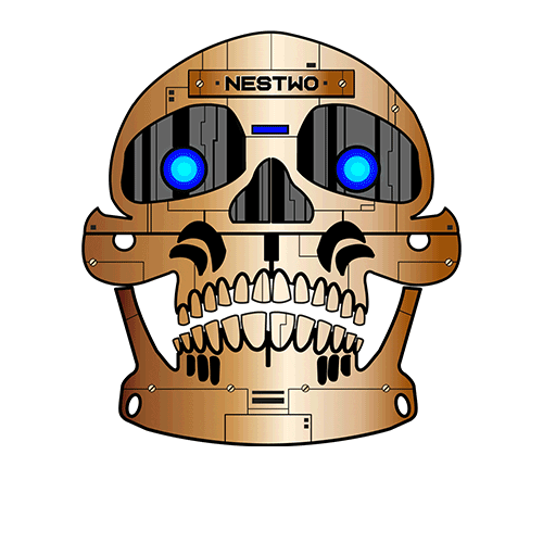 thatnastynes giphyupload robot glow skull Sticker