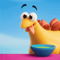 Happy Dinner GIF by Claynosaurz