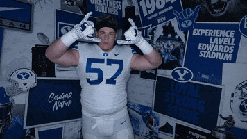 Byu Football Go Cougs GIF by BYU Cougars