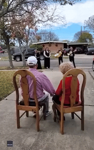 Mariachi Band Performs For Couples Anniversary