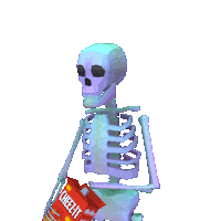3D Skeleton Sticker by jjjjjohn