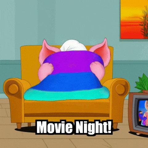 Relax Movie Night GIF by The Pigasso