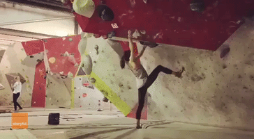 Woman Defies Gravity With Impressive Rock Climb