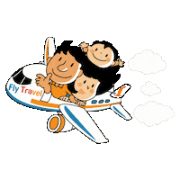 flytravelgoo fly flying paris familia Sticker